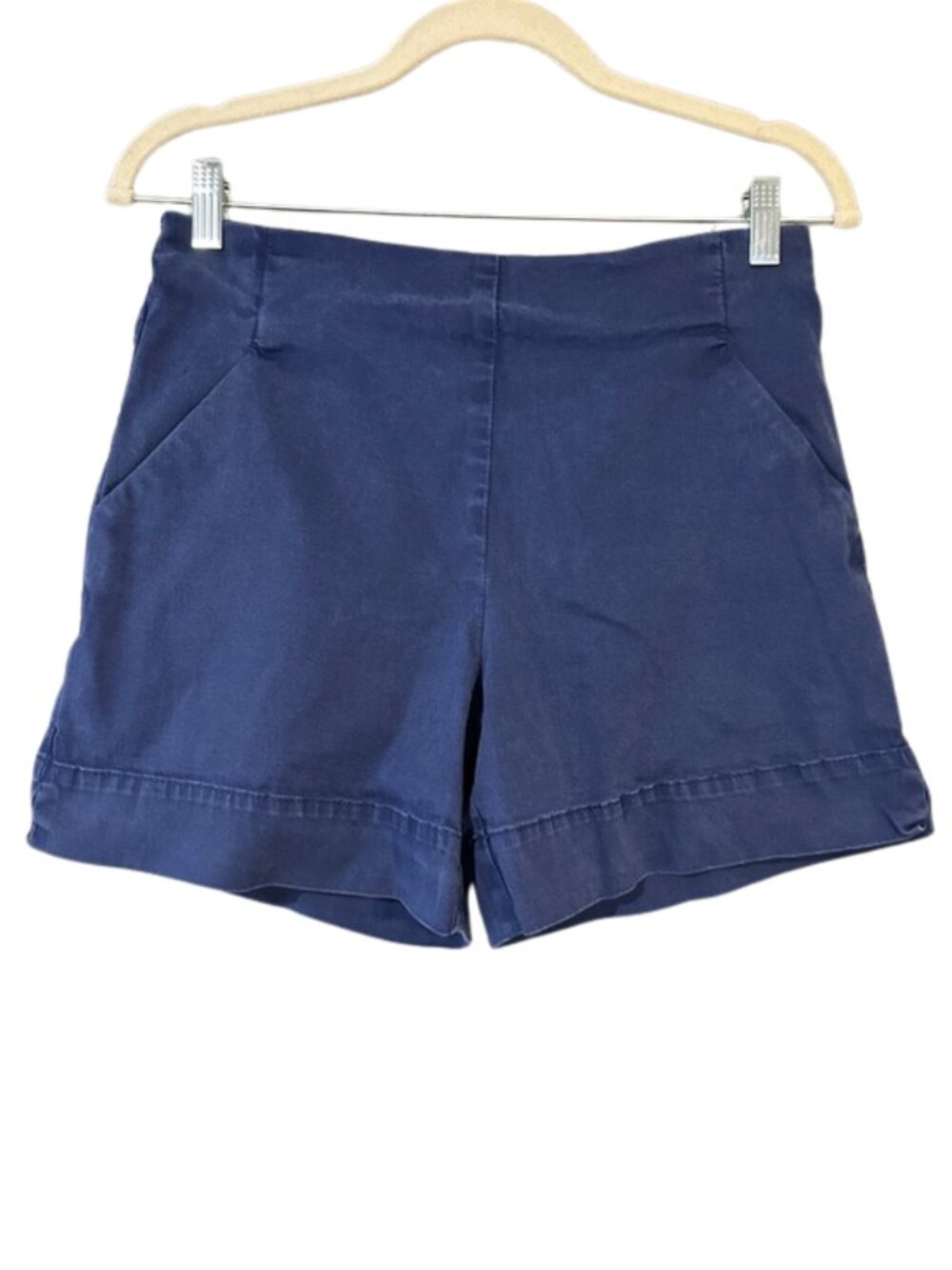 Tommy Bahama Navy High Waist Shorts Back Zip Womens